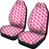 Breast Cancer Awareness Pink Ribbon Print Pattern Universal Fit Car Seat Cover-grizzshop