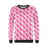 Breast Cancer Awareness Pink Ribbon Print Pattern Women Crewneck Sweatshirt-grizzshop