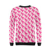 Breast Cancer Awareness Pink Ribbon Print Pattern Women Crewneck Sweatshirt-grizzshop