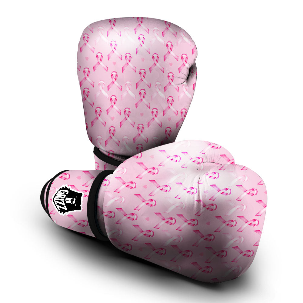 Breast Cancer Awareness Print Pattern Boxing Gloves-grizzshop