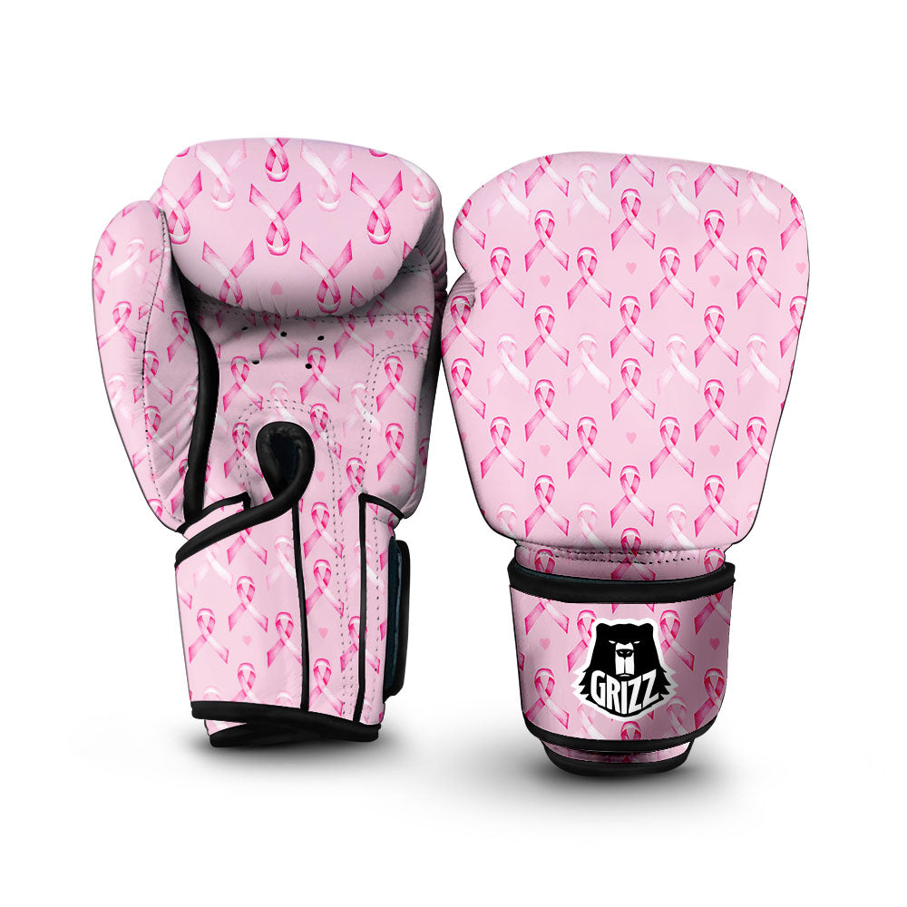 Breast Cancer Awareness Print Pattern Boxing Gloves-grizzshop