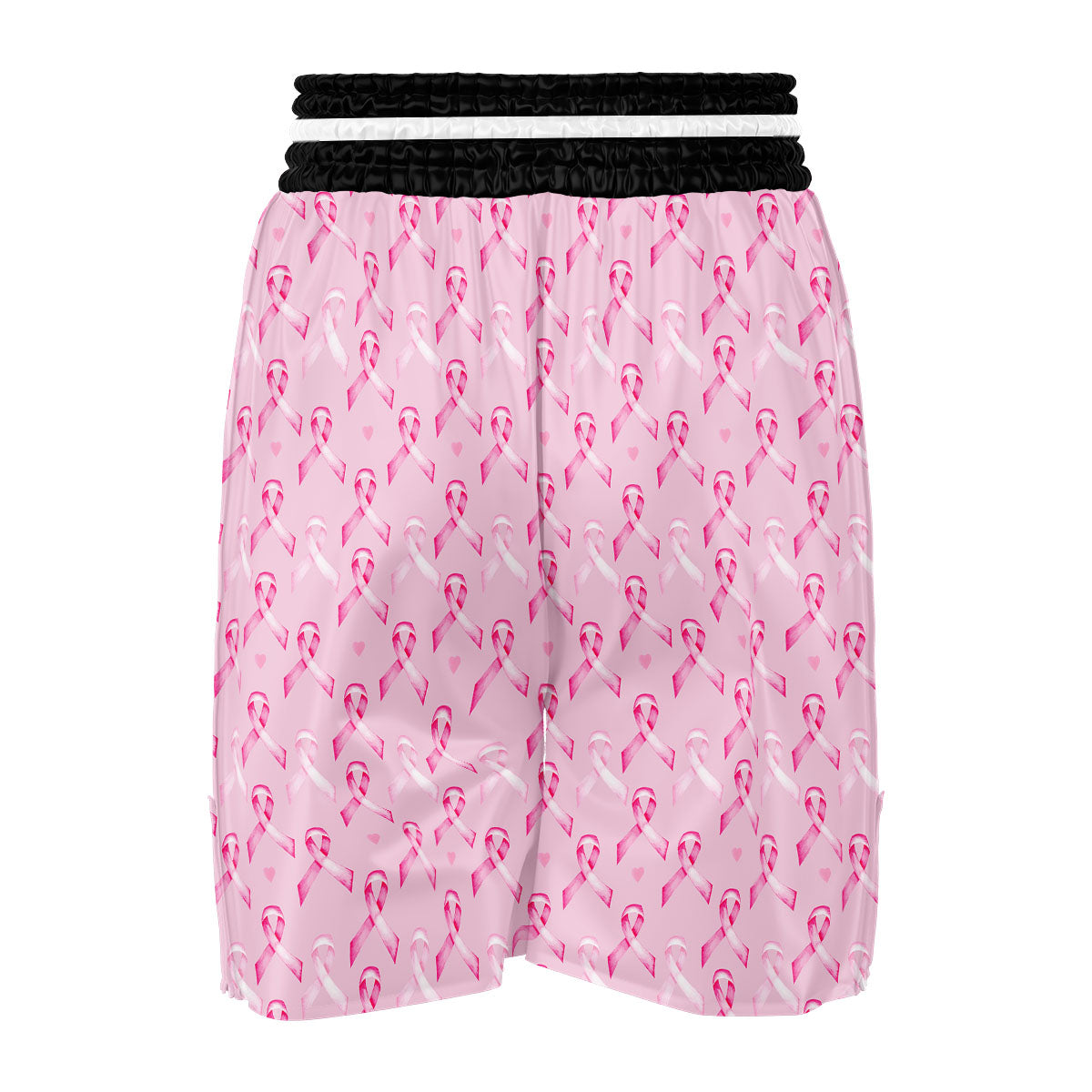 Breast Cancer Awareness Print Pattern Boxing Shorts-grizzshop