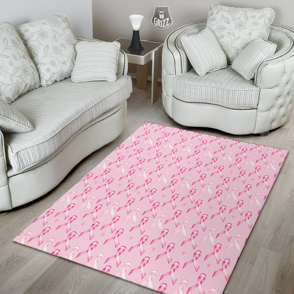 Breast Cancer Awareness Print Pattern Floor Mat-grizzshop
