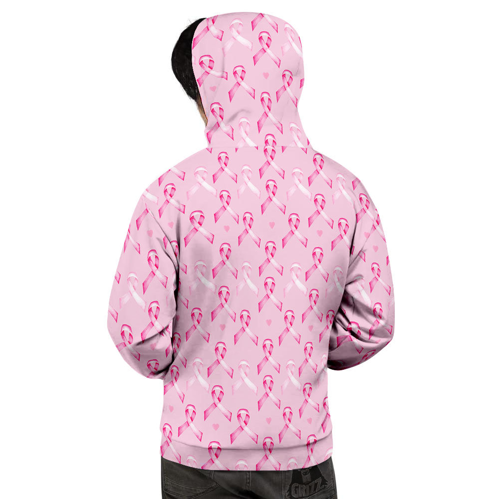 Breast Cancer Awareness Print Pattern Men's Hoodie-grizzshop