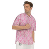 Breast Cancer Awareness Print Pattern Men's Short Sleeve Shirts-grizzshop