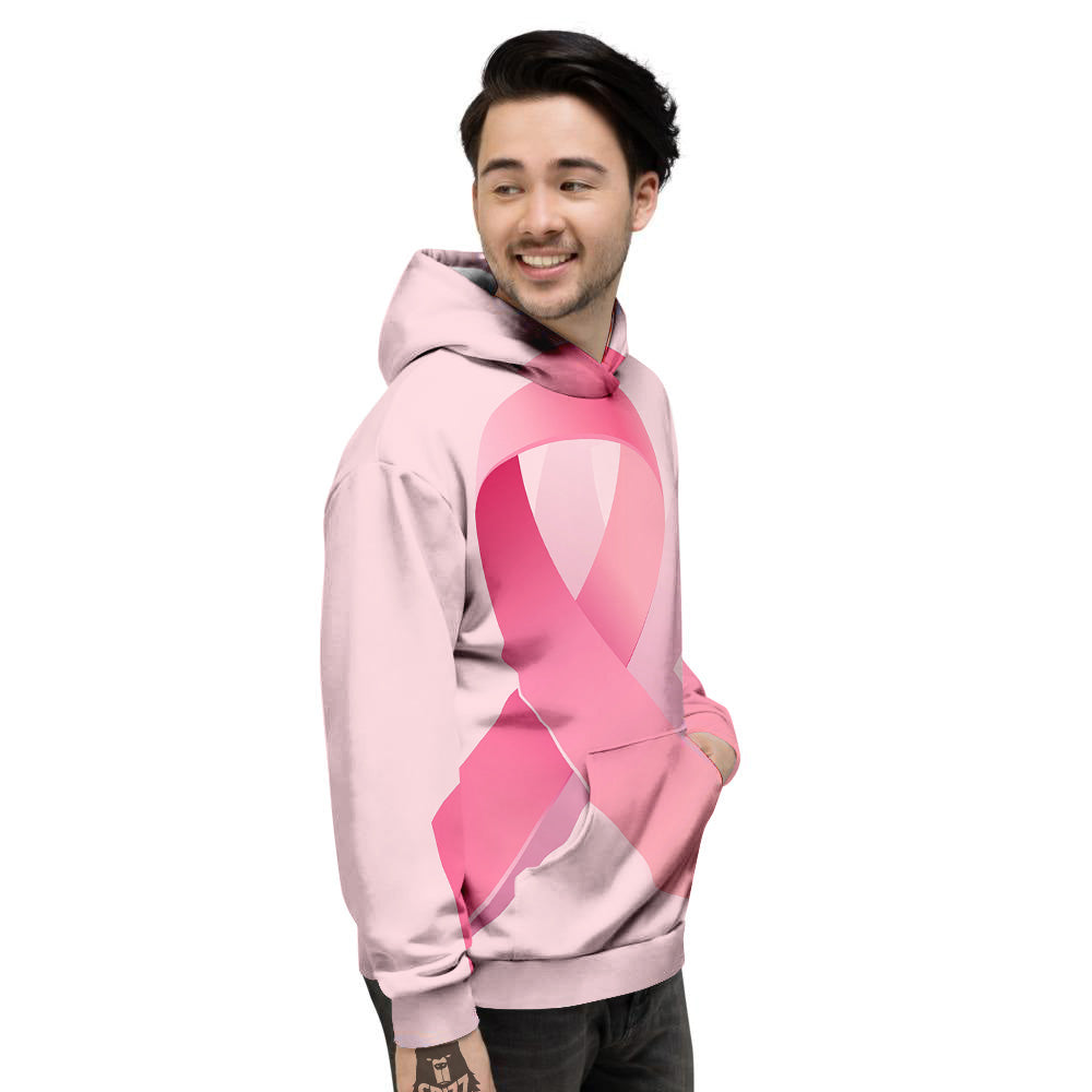 Breast Cancer Awareness Ribbon Print Men's Hoodie-grizzshop