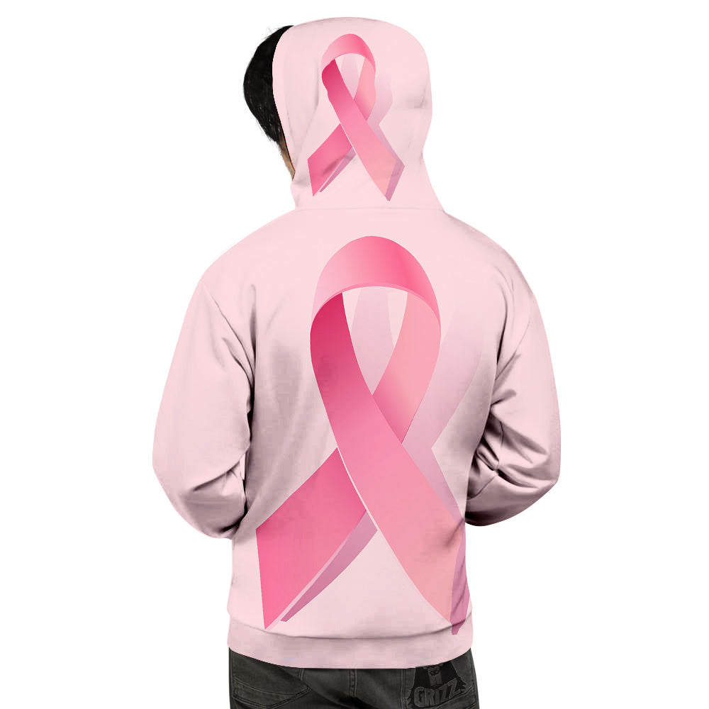 Breast Cancer Awareness Ribbon Print Men's Hoodie-grizzshop