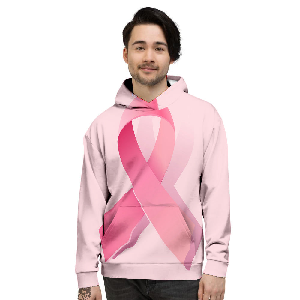 Breast Cancer Awareness Ribbon Print Men's Hoodie-grizzshop