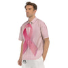 Breast Cancer Awareness Ribbon Print Men's Short Sleeve Shirts-grizzshop