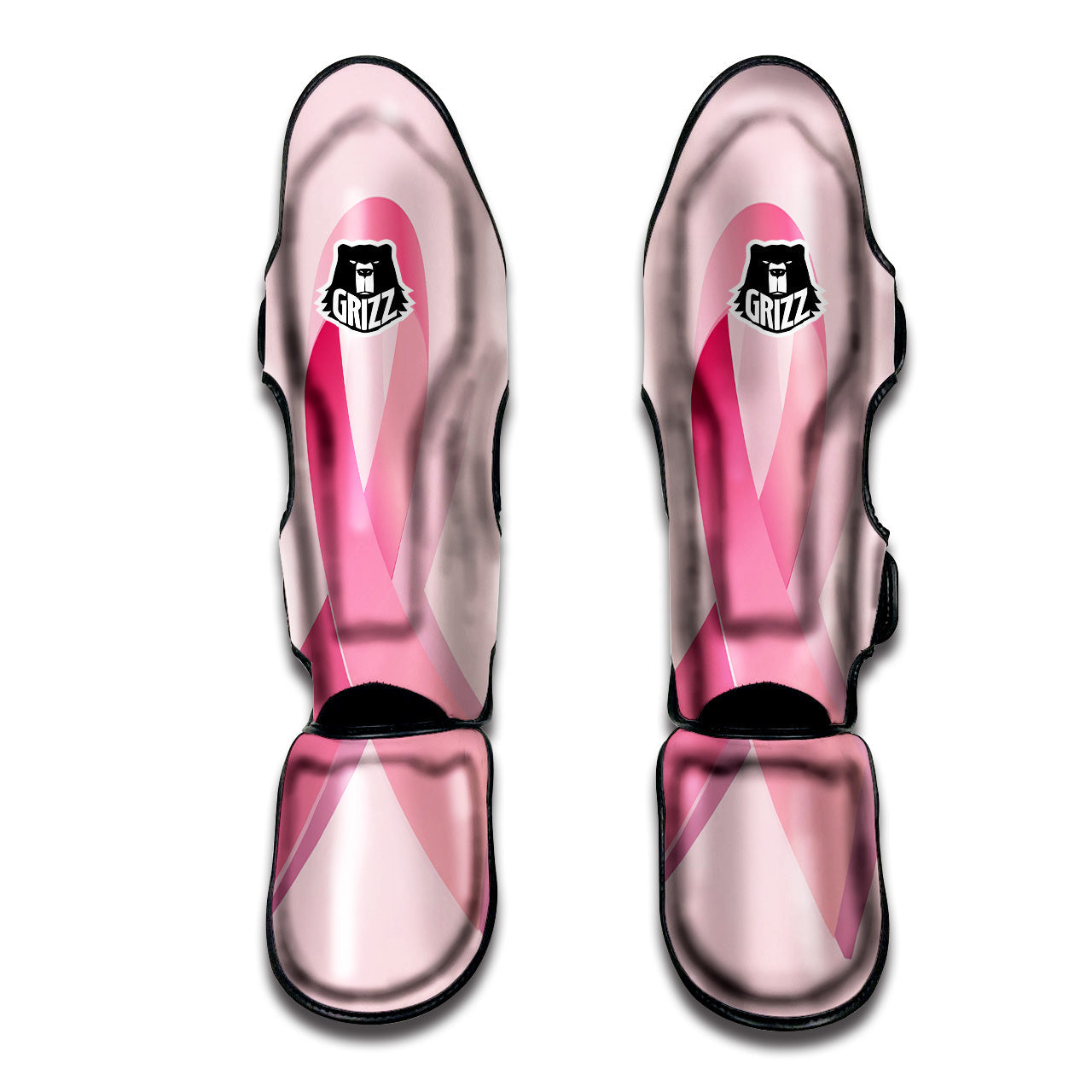 Breast Cancer Awareness Ribbon Print Muay Thai Shin Guards-grizzshop