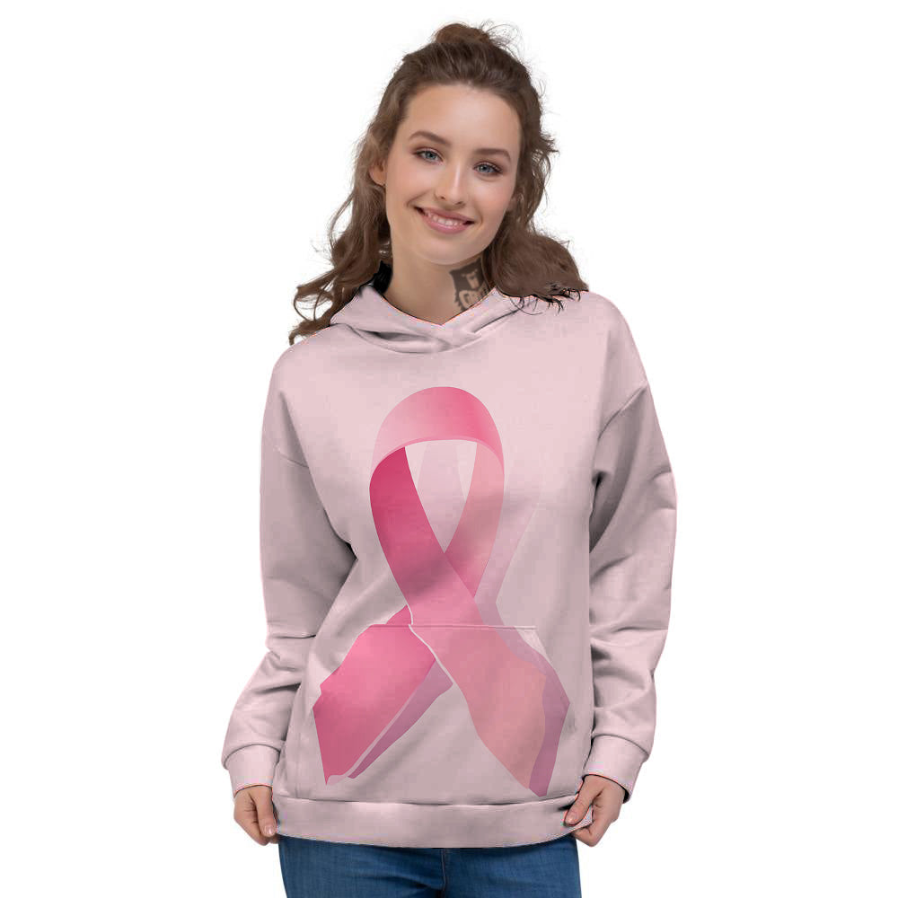 Breast Cancer Awareness Ribbon Print Women's Hoodie-grizzshop