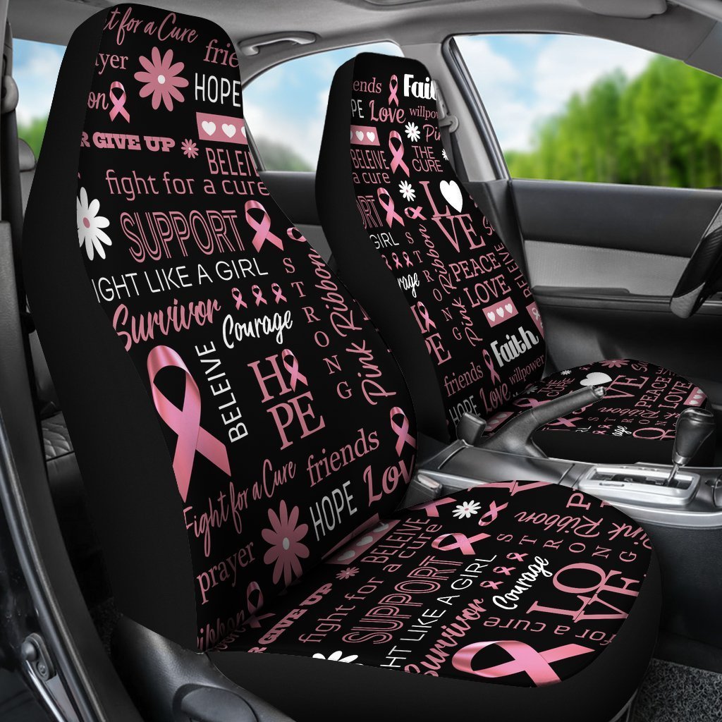 Breast Cancer Awareness Universal Fit Car Seat Covers-grizzshop