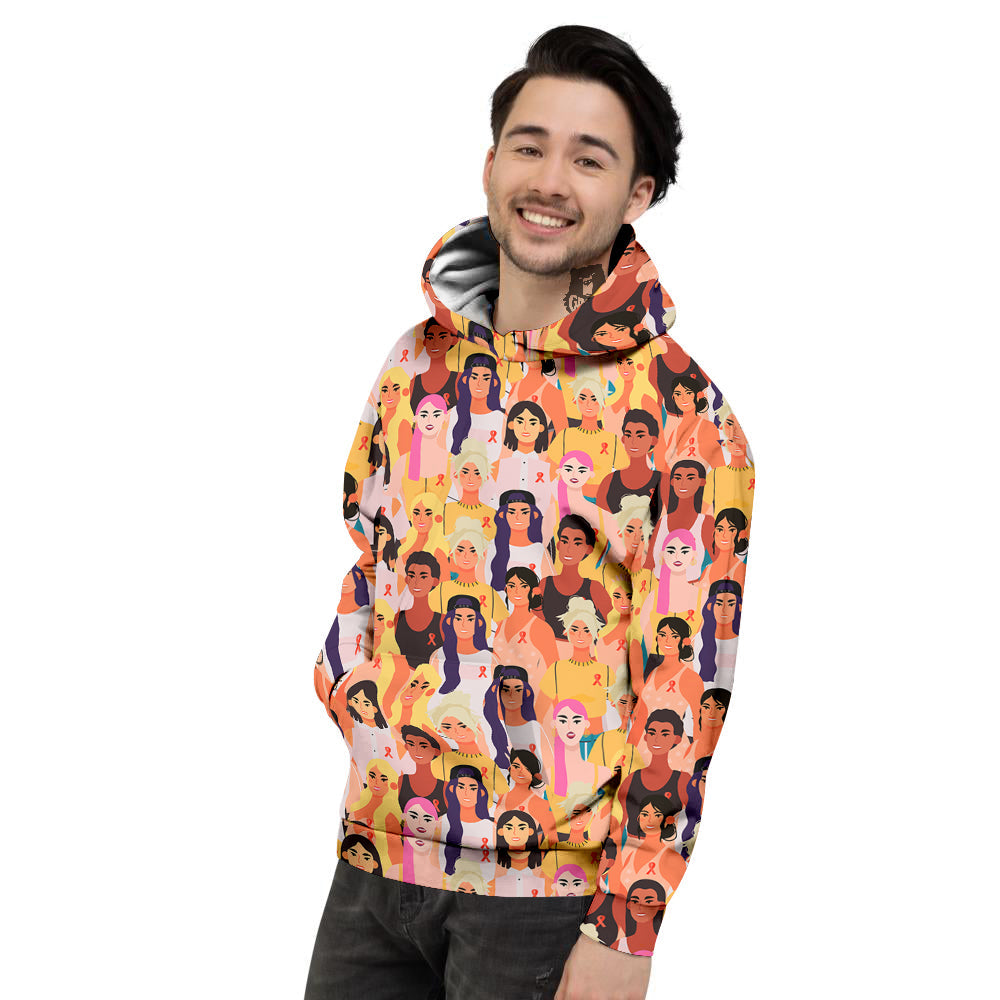 Breast Cancer Be Strong Print Pattern Men's Hoodie-grizzshop