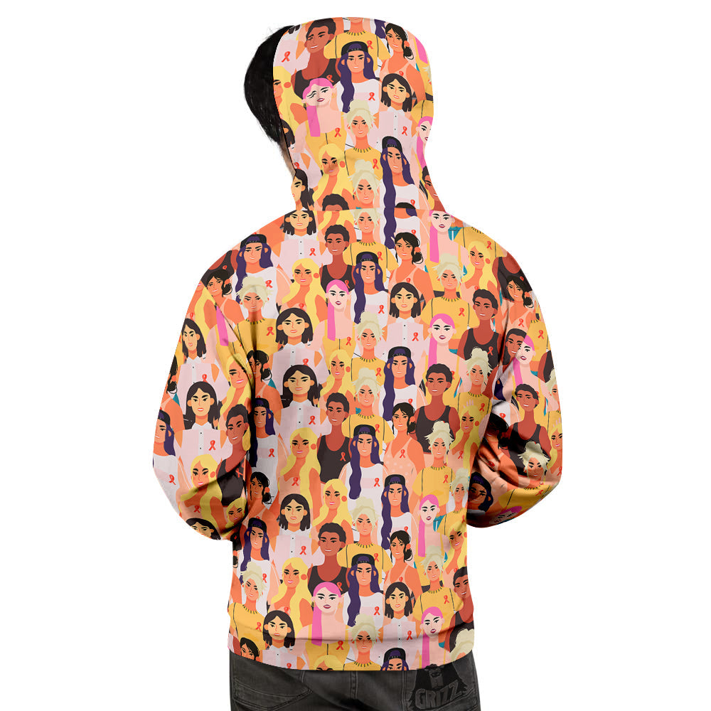 Breast Cancer Be Strong Print Pattern Men's Hoodie-grizzshop