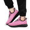 Breast Cancer Pink And White Print Pattern Black Athletic Shoes-grizzshop