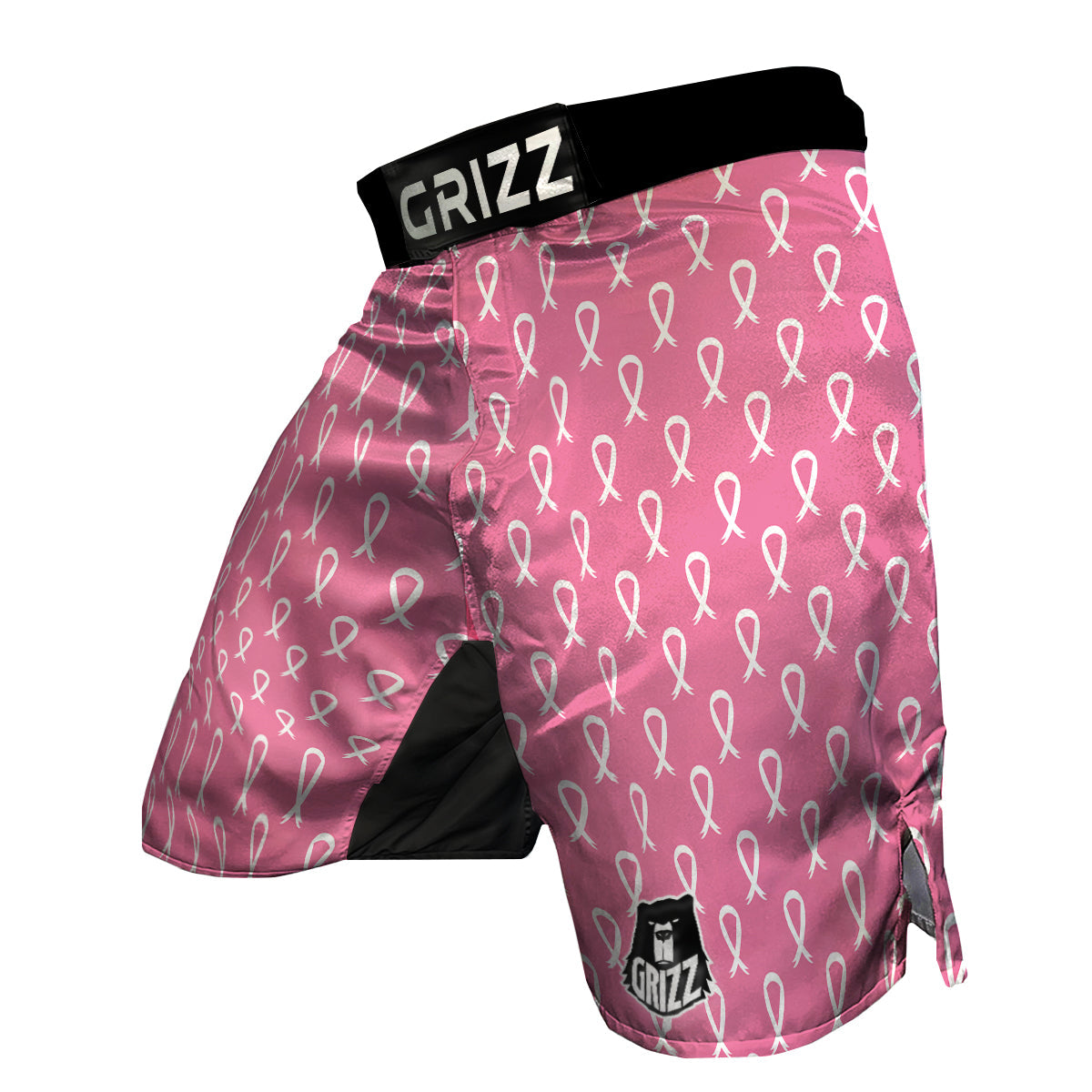 Breast Cancer Pink And White Print Pattern MMA Shorts-grizzshop