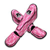 Breast Cancer Pink And White Print Pattern Muay Thai Shin Guards-grizzshop