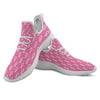 Breast Cancer Pink And White Print Pattern White Athletic Shoes-grizzshop