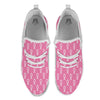 Breast Cancer Pink And White Print Pattern White Athletic Shoes-grizzshop