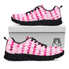 Breast Cancer Pink Bra Print Pattern Black Sneaker-grizzshop