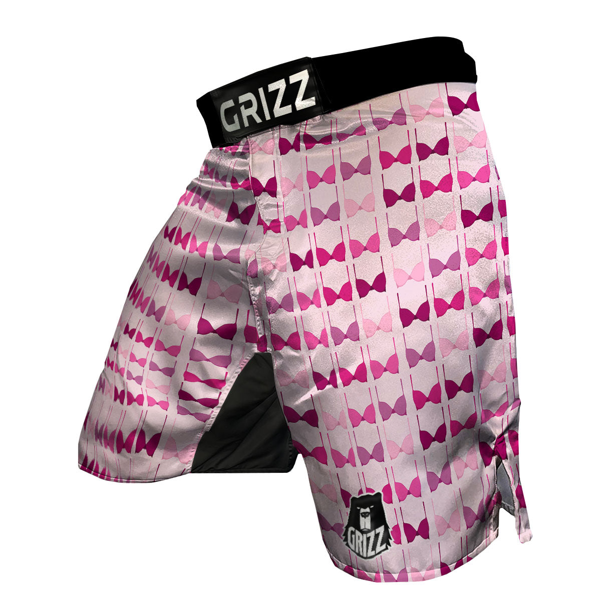 Breast Cancer Pink Bra Print Pattern MMA Shorts-grizzshop