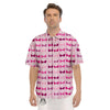 Breast Cancer Pink Bra Print Pattern Men's Short Sleeve Shirts-grizzshop