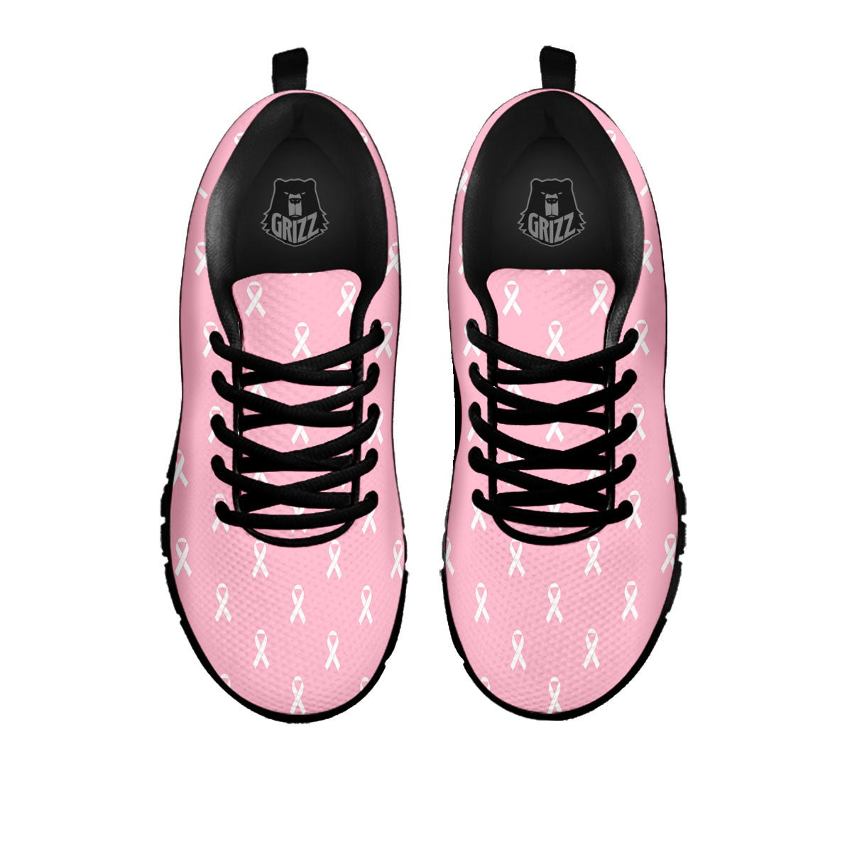 Breast Cancer Pink Pink Pattern Black Sneaker-grizzshop