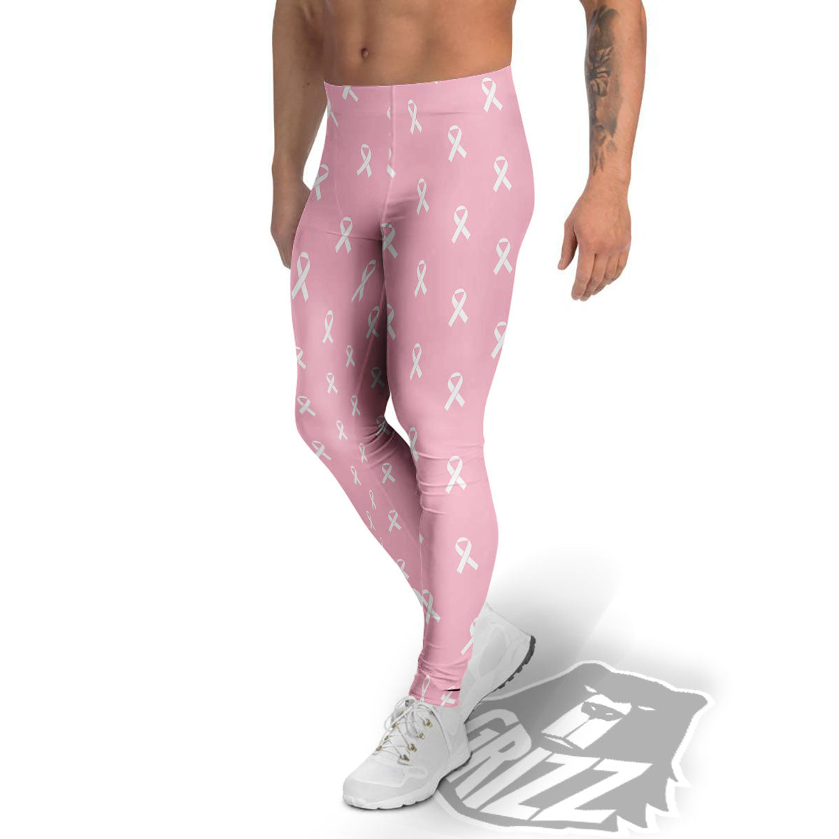 Breast Cancer Pink Pink Pattern Men's Leggings-grizzshop