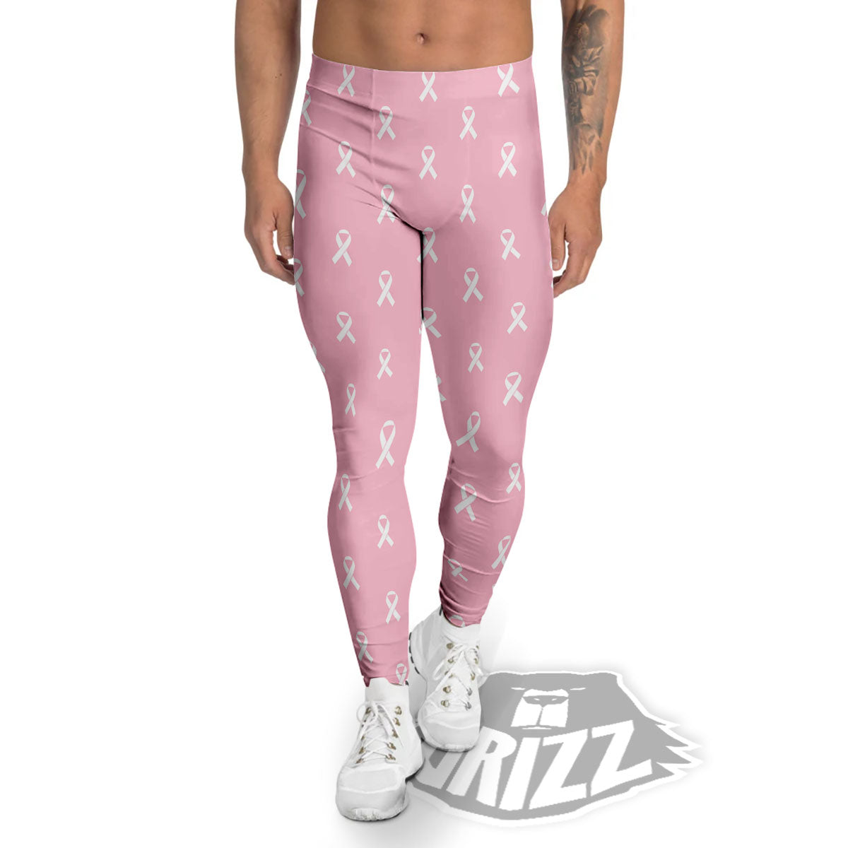 Breast Cancer Pink Pink Pattern Men's Leggings-grizzshop