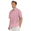 Breast Cancer Pink Pink Pattern Men's Short Sleeve Shirts-grizzshop