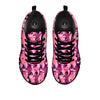 Breast Cancer Pink Print Pattern Black Sneaker-grizzshop