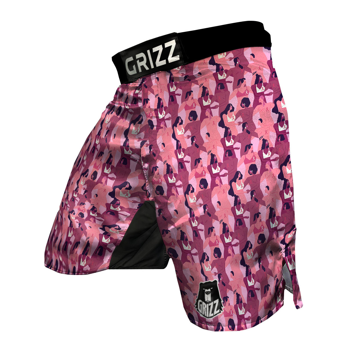 Breast Cancer Pink Print Pattern MMA Shorts-grizzshop