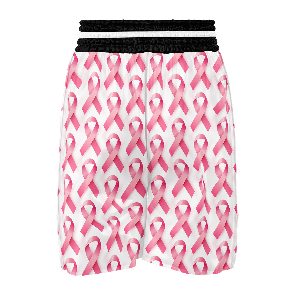 Breast Cancer Pink Ribbon Print Pattern Boxing Shorts-grizzshop