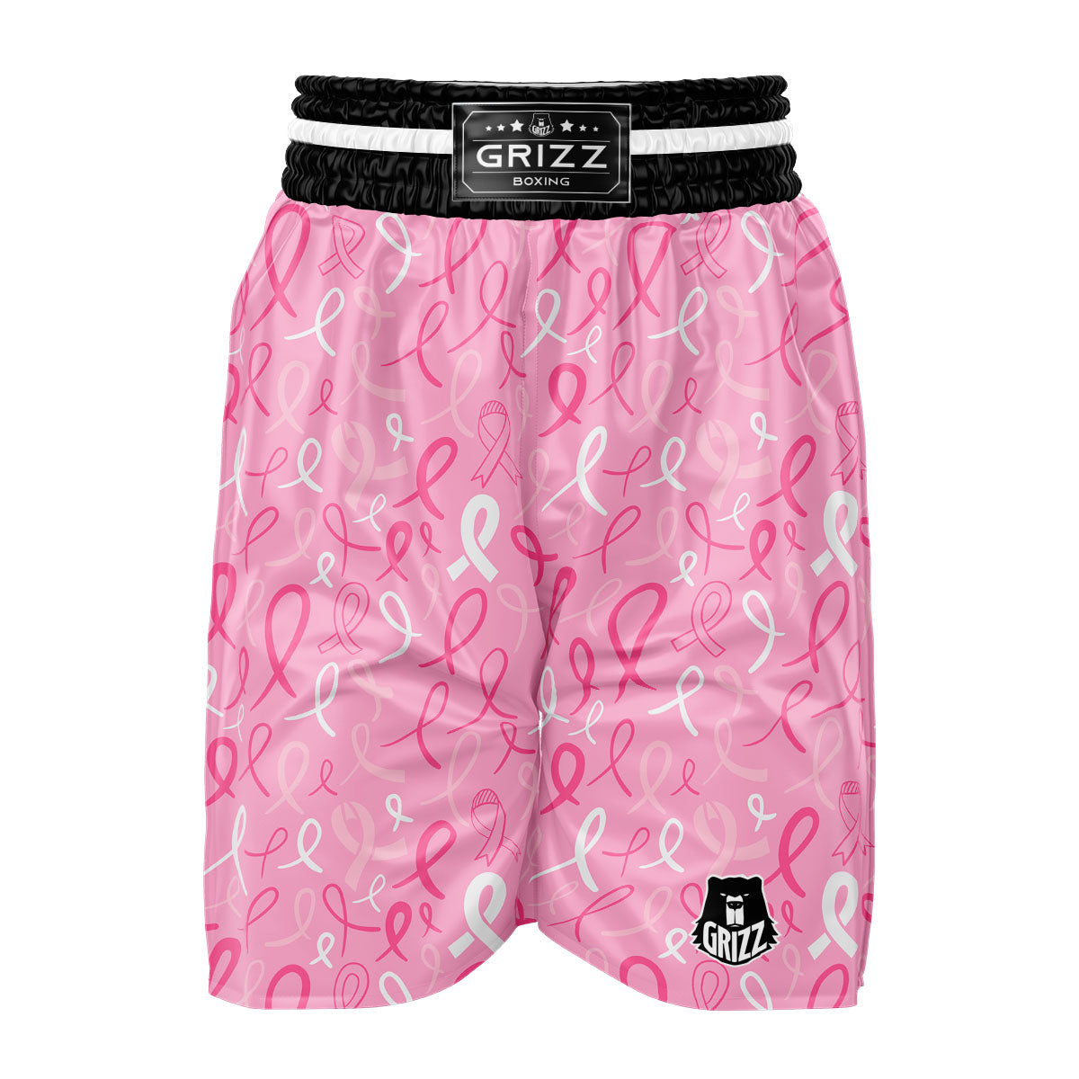 Breast Cancer Ribbon Pink Print Pattern Boxing Shorts-grizzshop