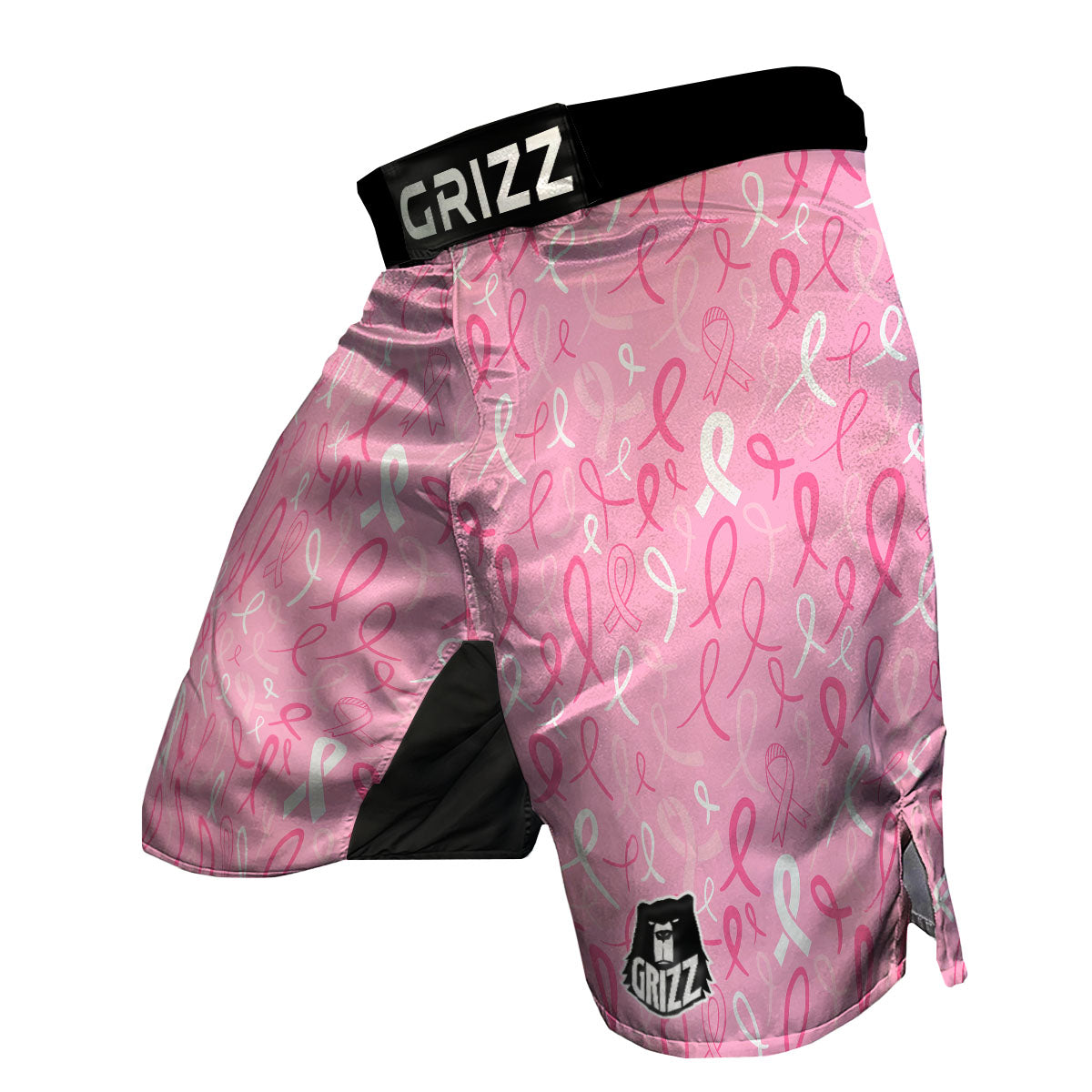 Breast Cancer Ribbon Pink Print Pattern MMA Shorts-grizzshop