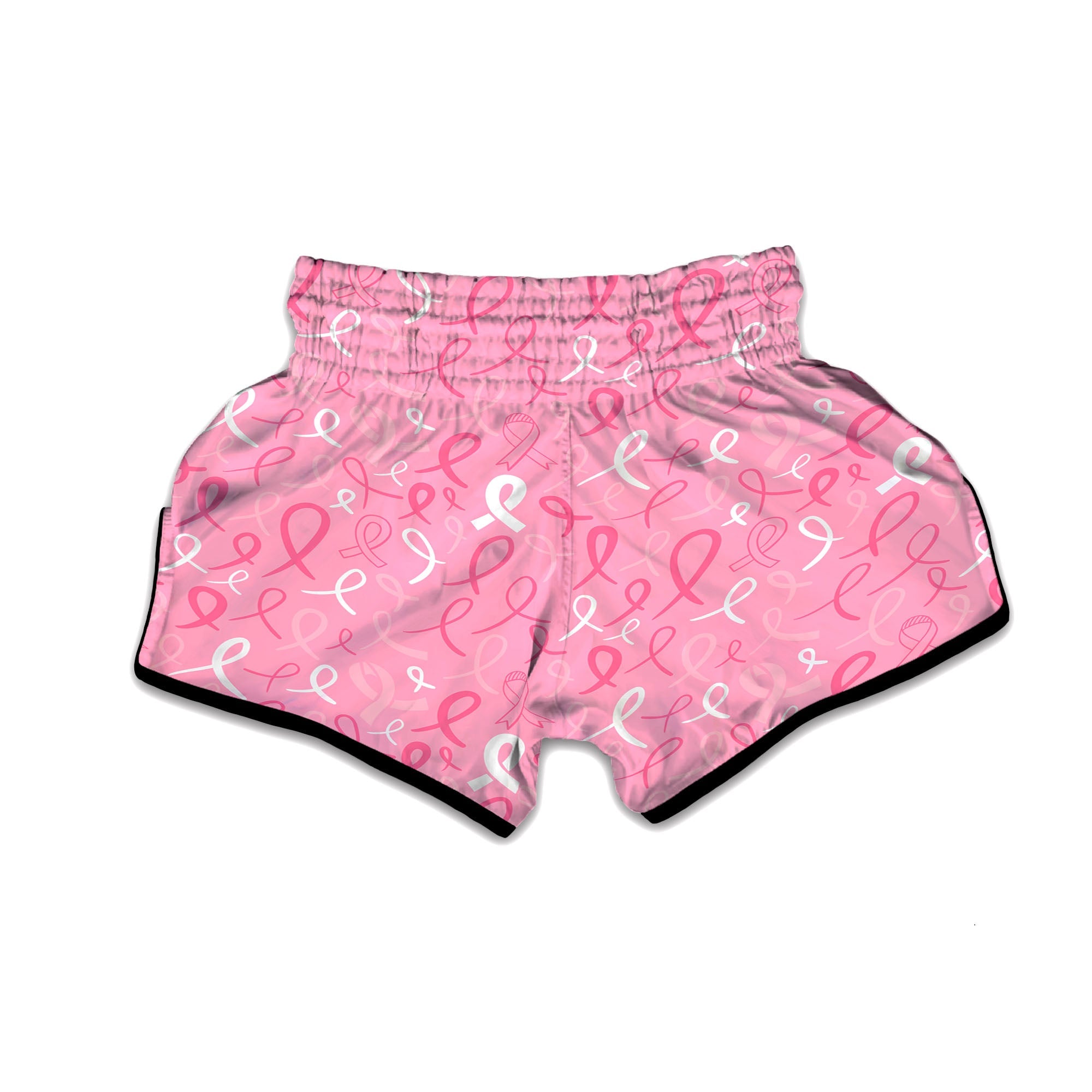 Breast Cancer Ribbon Pink Print Pattern Muay Thai Boxing Shorts-grizzshop