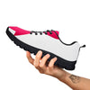 Breast Cancer White And Pink Print Black Sneaker-grizzshop