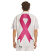 Breast Cancer White And Pink Print Men's Short Sleeve Shirts-grizzshop