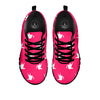 Breast Cancer White Dove Print Pattern Black Sneaker-grizzshop