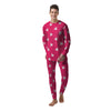 Breast Cancer White Dove Print Pattern Men's Pajamas-grizzshop