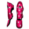 Breast Cancer White Dove Print Pattern Muay Thai Shin Guards-grizzshop