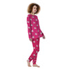 Breast Cancer White Dove Print Pattern Women's Pajamas-grizzshop