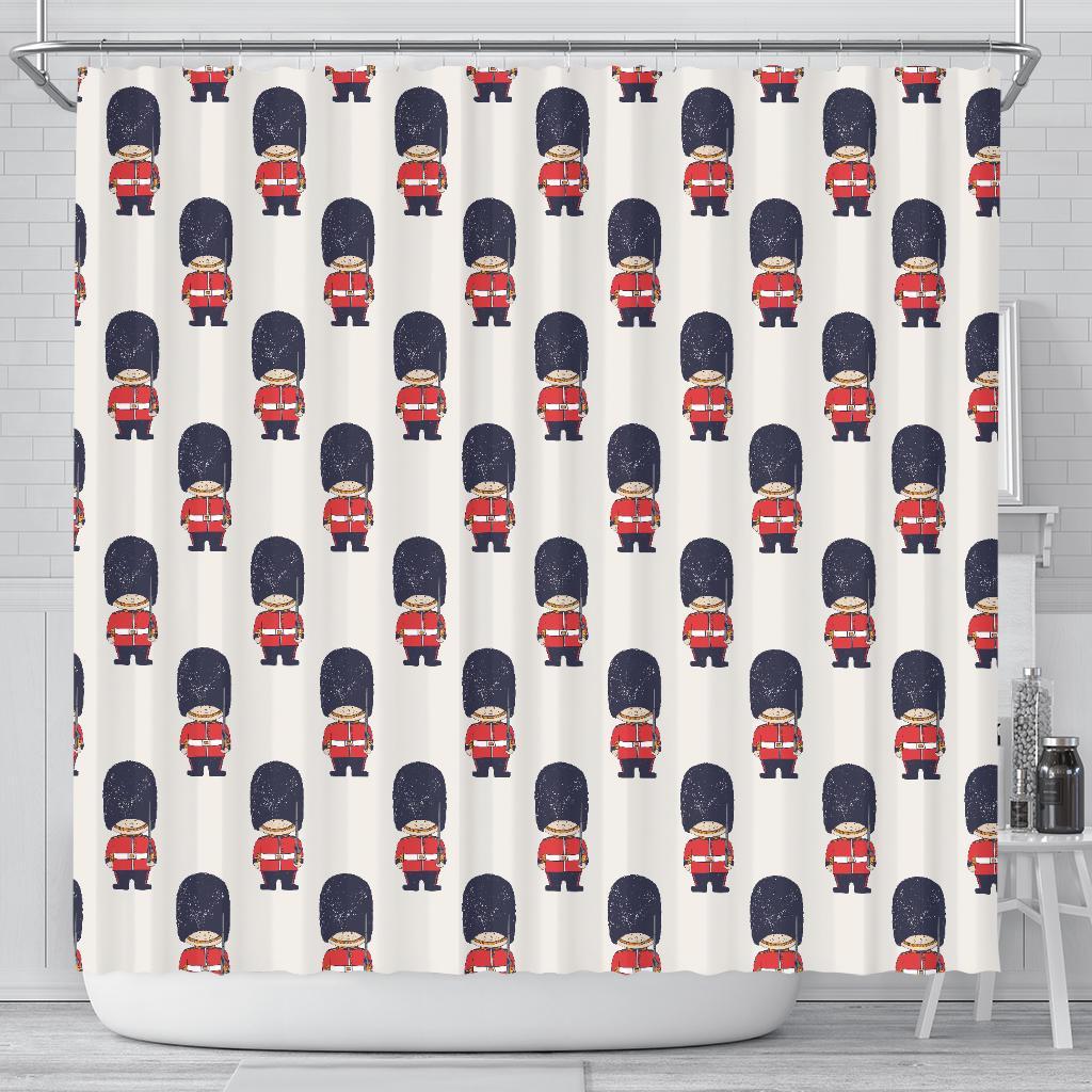 British Army Pattern Print Bathroom Shower Curtain-grizzshop