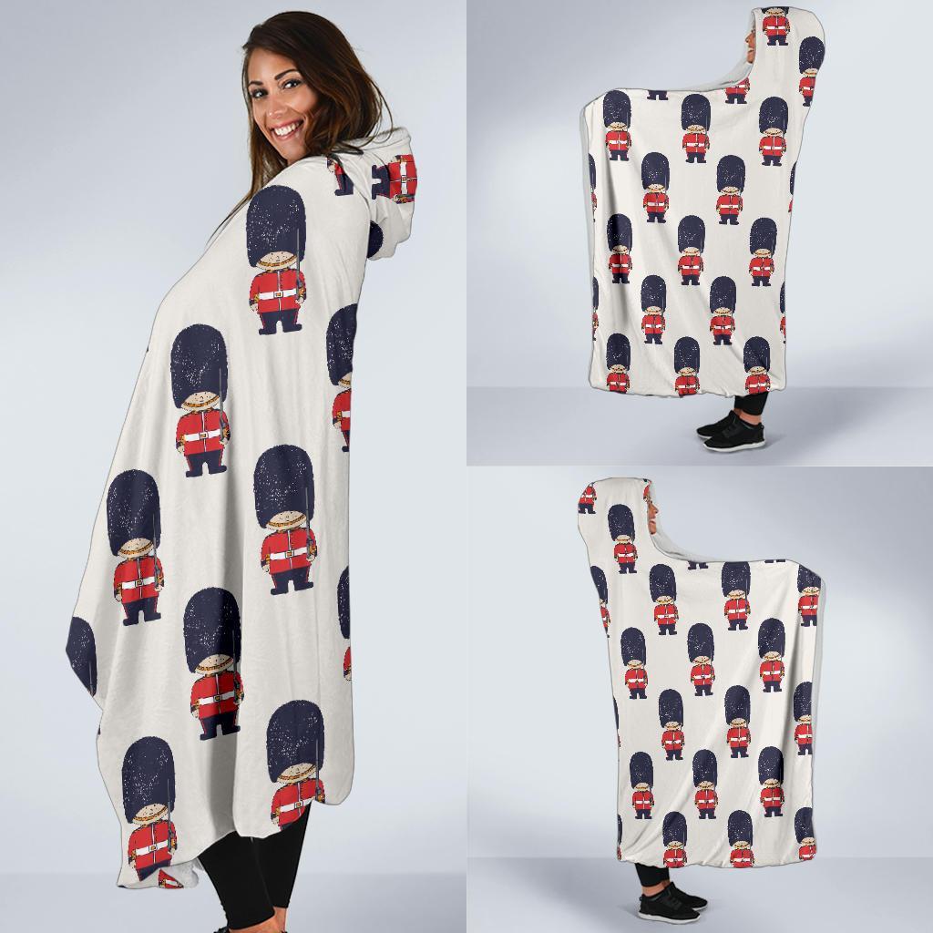 British Army Pattern Print Hooded Blanket-grizzshop
