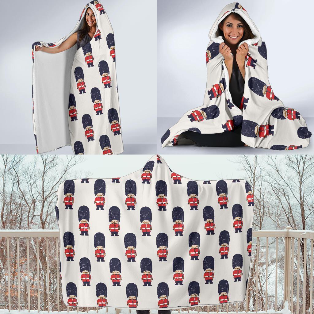 British Army Pattern Print Hooded Blanket-grizzshop