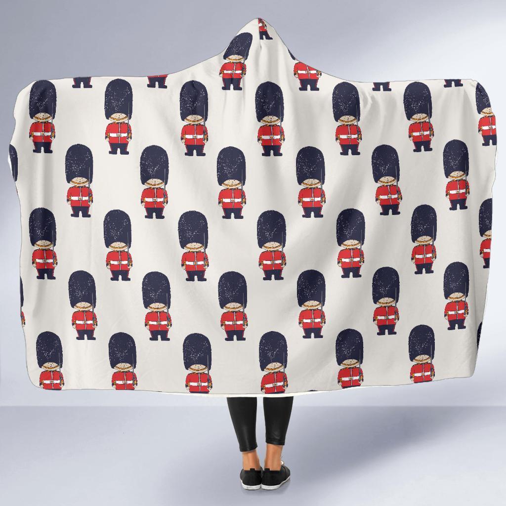 British Army Pattern Print Hooded Blanket-grizzshop