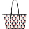 British Army Pattern Print Leather Tote Bag-grizzshop