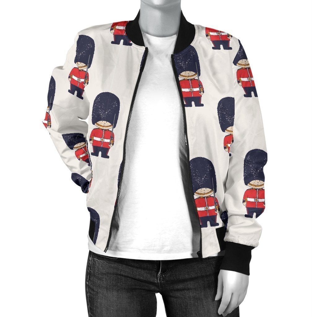 British Army Pattern Print Women Casual Bomber Jacket-grizzshop