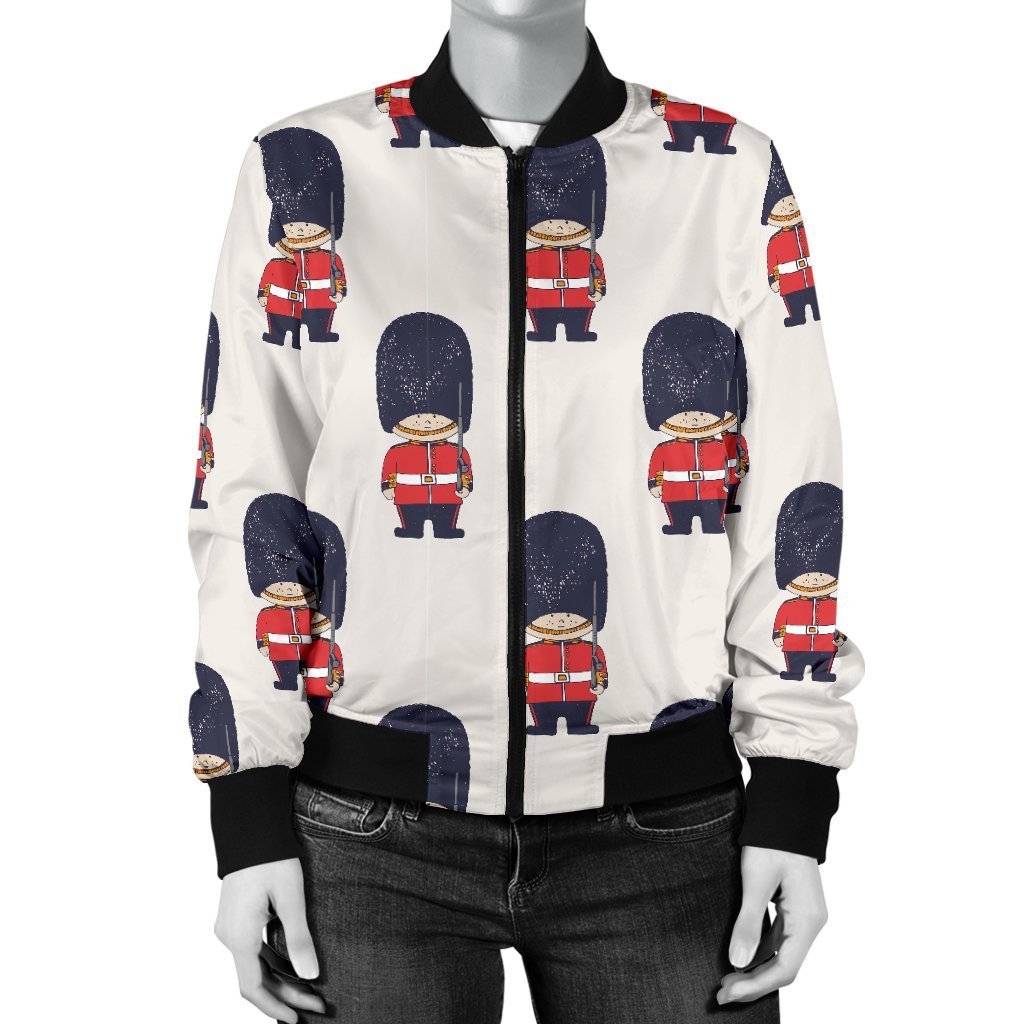 British Army Pattern Print Women Casual Bomber Jacket-grizzshop