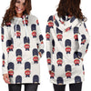 British Army Pattern Print Women Hoodie Dress-grizzshop